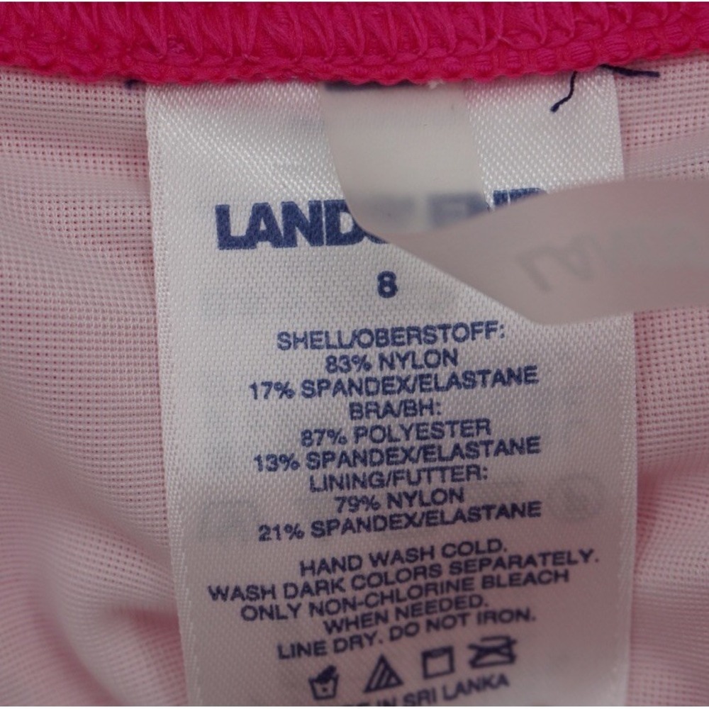 Lands End Womens Tummy Control Square Neck Swim Dress Attached Shorts Size 8 - Picture 14 of 16
